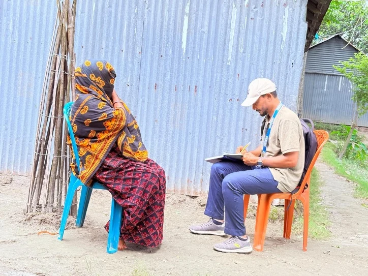 Field interview documented during July field reporting